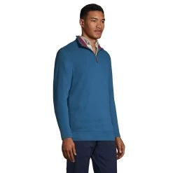 Men's Lands' End Bedford Regular-Fit Ribbed Quarter-Zip Pullover Sweater 9 Men's Lands' End Bedford Regular-Fit Ribbed Quarter-Zip Pullover Sweater -Stylish Men-Lands' End 4422815 ALT2