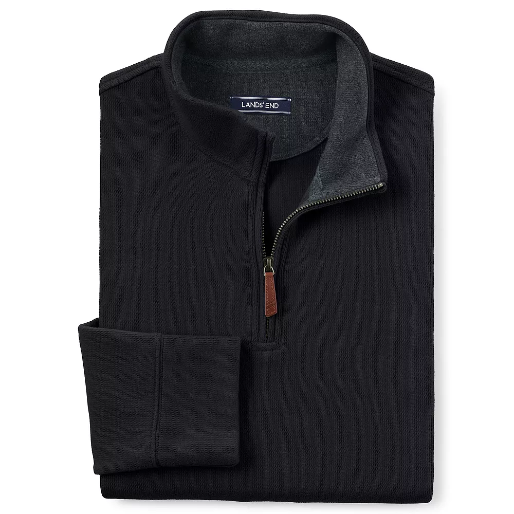 Men's Lands' End Bedford Regular-Fit Ribbed Quarter-Zip Pullover Sweater 6 Men's Lands' End Bedford Regular-Fit Ribbed Quarter-Zip Pullover Sweater - Image 4