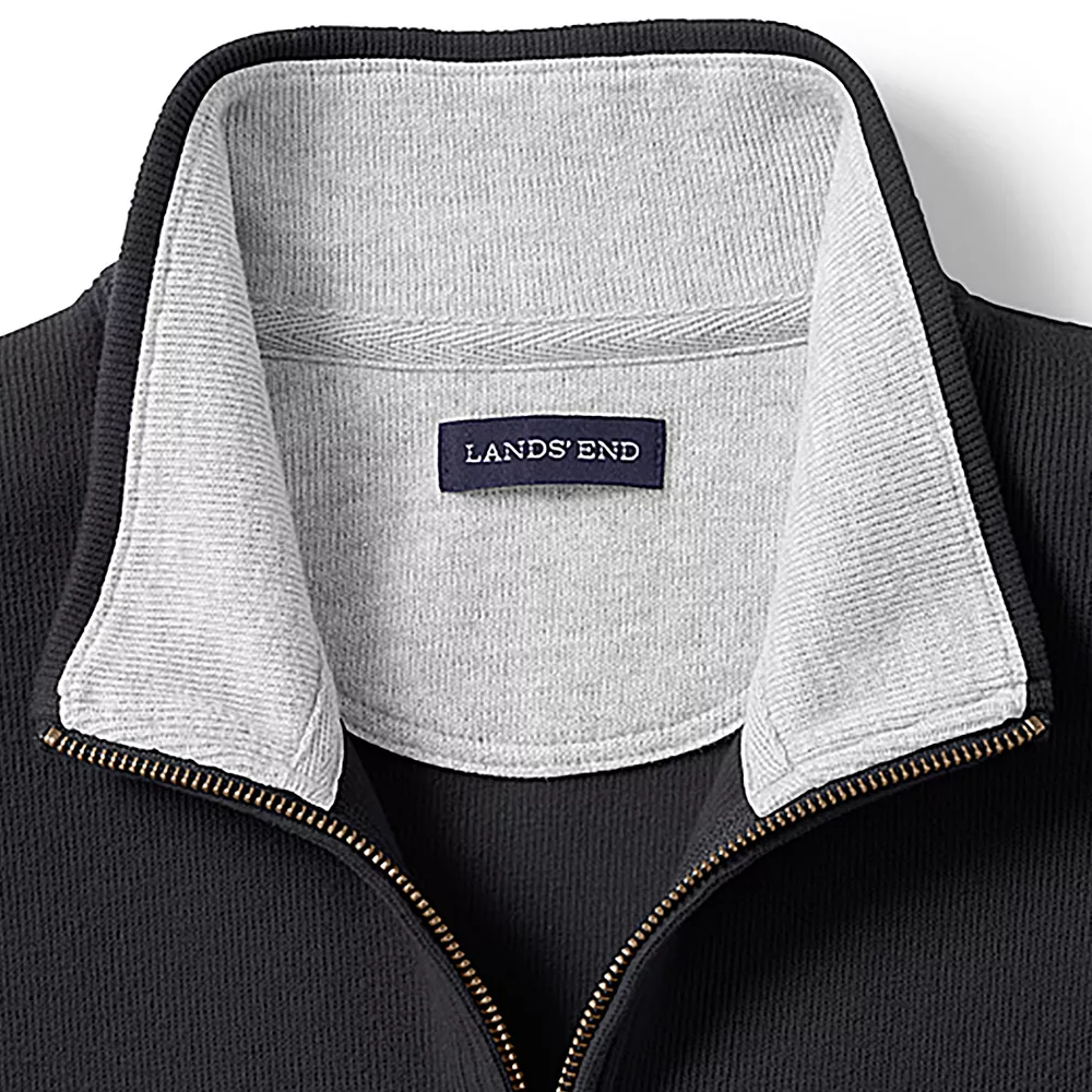 Men's Lands' End Bedford Regular-Fit Ribbed Quarter-Zip Pullover Sweater 7 Men's Lands' End Bedford Regular-Fit Ribbed Quarter-Zip Pullover Sweater - Image 5