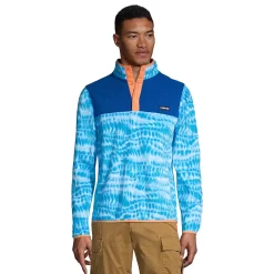 Men's Lands' End Patterned Fleece Snap-Neck Pullover -Stylish Men-Lands' End 4422918 ALT2