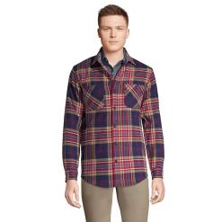 Men's Lands' End Traditional-Fit Rugged Flannel Button-Down Shirt