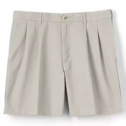 Men's Lands' End Comfort Waist 6-inch No-Iron Pleated Chino Shorts -Stylish Men-Lands' End 4545451 ALT4
