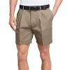 Men's Lands' End Comfort Waist 6-inch No-Iron Pleated Chino Shorts -Stylish Men-Lands' End 4545451 Khaki
