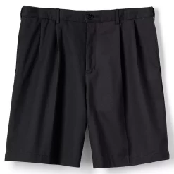 Men's Lands' End Comfort Waist 9-inch No-Iron Pleated Chino Shorts -Stylish Men-Lands' End 4545456 ALT4