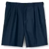 Men's Lands' End Comfort Waist 9-inch No-Iron Pleated Chino Shorts 2 Men's Lands' End Comfort Waist 9-inch No-Iron Pleated Chino Shorts -Stylish Men-Lands' End 4545456 Radiant Navy