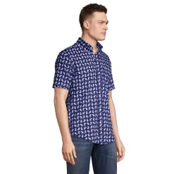 Men's Lands' End Traditional-Fit No-Iron Button-Down Sport Shirt -Stylish Men-Lands' End 4549512 ALT2