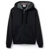 Big & Tall Lands' End Serious Sweats Full-Zip Sherpa Hoodie -Stylish Men-Lands' End 4552004 Black