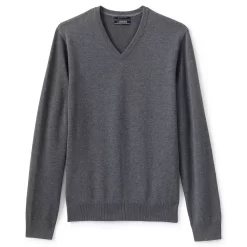 Men's Lands' End Classic-Fit Fine-Gauge Supima Cotton V-neck Sweater