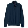 Men's Lands' End Fine-Gauge Supima Cotton Quarter-Zip Sweater 2 Men's Lands' End Fine-Gauge Supima Cotton Quarter-Zip Sweater -Stylish Men-Lands' End 4552522 Radiant Navy