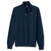 Big & Tall Lands' End Fine-Gauge Supima Cotton Quarter-Zip Sweater -Stylish Men-Lands' End 4552523 Radiant Navy
