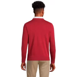 Men's Lands' End Fine-Gauge Supima Cotton Crewneck Sweater 6 Men's Lands' End Fine-Gauge Supima Cotton Crewneck Sweater -Stylish Men-Lands' End 4552524 ALT
