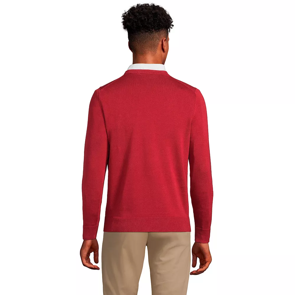 Men's Lands' End Fine-Gauge Supima Cotton Crewneck Sweater 4 Men's Lands' End Fine-Gauge Supima Cotton Crewneck Sweater - Image 2
