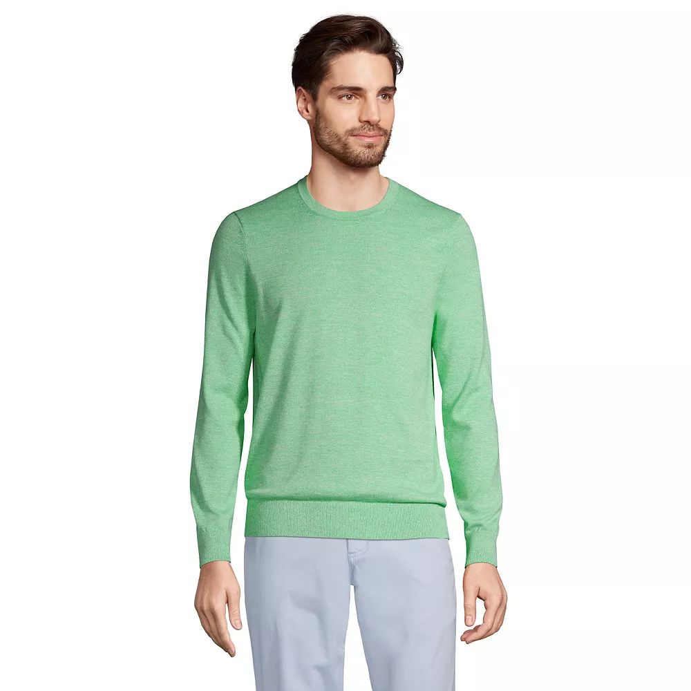 Men's Lands' End Fine-Gauge Supima Cotton Crewneck Sweater 3 Men's Lands' End Fine-Gauge Supima Cotton Crewneck Sweater