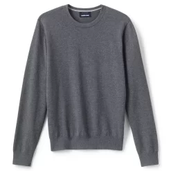 Big & Tall Lands' End Fine-Gauge Supima Cotton Crewneck Sweater