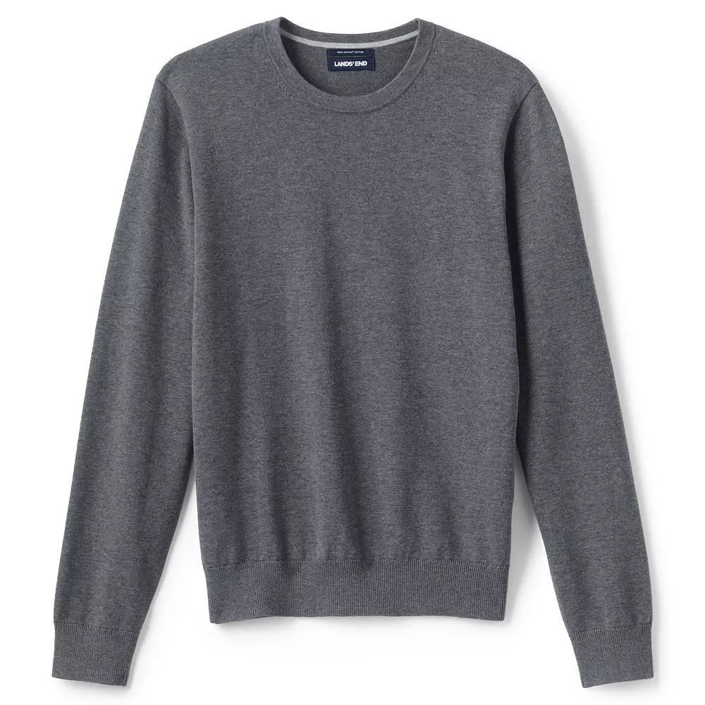 Big & Tall Lands' End Fine-Gauge Supima Cotton Crewneck Sweater 3 Big & Tall Lands' End Fine-Gauge Supima Cotton Crewneck Sweater