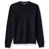Men's Lands' End Fine-Gauge Cashmere V-neck Sweater 1 Men's Lands' End Fine-Gauge Cashmere V-neck Sweater -Stylish Men-Lands' End 4552780 Black