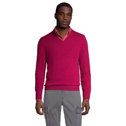 Big & Tall Lands' End Fine-Gauge Cashmere V-neck Sweater