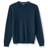 Big & Tall Men's Lands' End Fine Gauge Cashmere Crewneck Sweater 2 Big & Tall Men's Lands' End Fine Gauge Cashmere Crewneck Sweater -Stylish Men-Lands' End 4552785 Radiant Navy