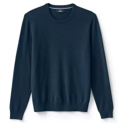 Big & Tall Men's Lands' End Fine Gauge Cashmere Crewneck Sweater