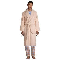 Men's Lands' End Calf-Length Turkish Terry Robe
