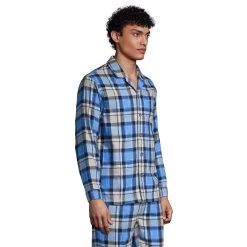 Men's Lands' End Flannel Pajama Shirt -Stylish Men-Lands' End 4555497 ALT2