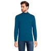 Men's Lands' End Super-T Mock Turtleneck -Stylish Men-Lands' End 4555547 Evening Blue