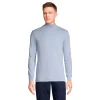 Big & Tall Lands' End Super Soft Supima Mock Turtleneck -Stylish Men-Lands' End 4555865 Soft Blue Haze
