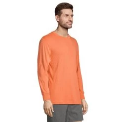 Men's Lands' End Knit Ribbed Crewneck Pajama Sleep Shirt -Stylish Men-Lands' End 4561233 ALT2