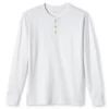 Men's Lands' End Super-T Henley -Stylish Men-Lands' End 4561322 White