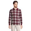 Big & Tall Lands' End Classic-Fit Jacquard Super Soft Supima Polo -Stylish Men-Lands' End 4561436 Burgundyivory Plaid