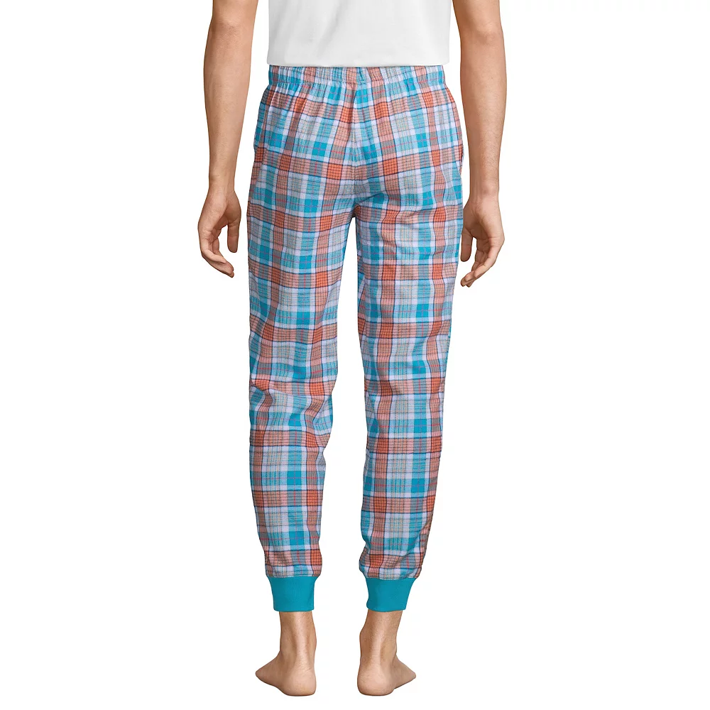 Big & Tall Lands' End Plaid Flannel Jogger Pajama Sleep Pants 4 Big & Tall Lands' End Plaid Flannel Jogger Pajama Sleep Pants - Image 2
