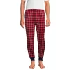 Big & Tall Lands' End Plaid Flannel Jogger Pajama Sleep Pants -Stylish Men-Lands' End 4561558 Rich Red Field Check
