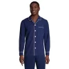 Men's Lands' End Chambray Pajama Sleep Shirt -Stylish Men-Lands' End 4561559 Deep Sea Navy