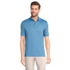 Men's Lands' End Super Soft Supima Pocket Polo -Stylish Men-Lands' End 4561620 Muted Blue