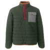 Men's Lands' End Quilted Snap-Neck Pullover Jacket -Stylish Men-Lands' End 4561966 Evergreen Forest