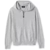 Men's Lands' End Cashmere Full-Zip Sweater Hoodie -Stylish Men-Lands' End 4562866 Light Gray Heather