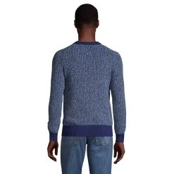 Men's Lands' End Cotton Drifter Shaker Sweater -Stylish Men-Lands' End 4562895 ALT