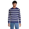 Men's Lands' End Cotton Drifter Shaker Sweater 2 Men's Lands' End Cotton Drifter Shaker Sweater -Stylish Men-Lands' End 4562895 Navy Founders Stripe