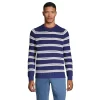 Big & Tall Lands' End Classic Drifter Shaker Sweater -Stylish Men-Lands' End 4562905 Navy Founders Stripe
