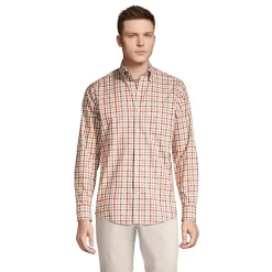 Men's Lands' End Traditional-Fit No-Iron Twill Button-Down Shirt
