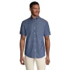 Big & Tall Lands' End Traditional Fit Chambray Shirt -Stylish Men-Lands' End 4563312