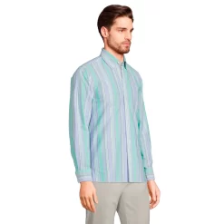 Men's Lands' End Button-Down Sail Rigger Oxford Button-Down Shirt -Stylish Men-Lands' End 4563318 ALT2