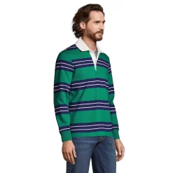 Men's Lands' End Striped Rugby Shirt -Stylish Men-Lands' End 4569486 ALT2