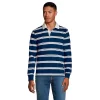 Men's Lands' End Striped Rugby Shirt 1 Men's Lands' End Striped Rugby Shirt -Stylish Men-Lands' End 4569486 Navy Founders Stripe