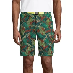 Men's Lands' End Outrigger Quick-Dry 9-inch Belted Cargo Swim Trunks
