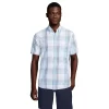 Men's Lands' End Button-Down Seersucker Shirt -Stylish Men-Lands' End 4923144 Blue Haze Navy Plaid