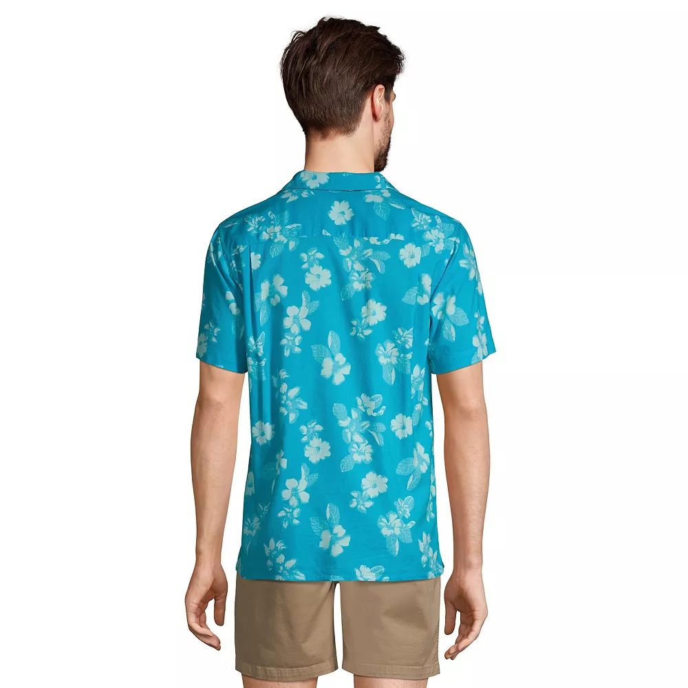 Men's Lands' End Traditional-Fit Hawaiian Button-Down Shirt 4 Men's Lands' End Traditional-Fit Hawaiian Button-Down Shirt - Image 2