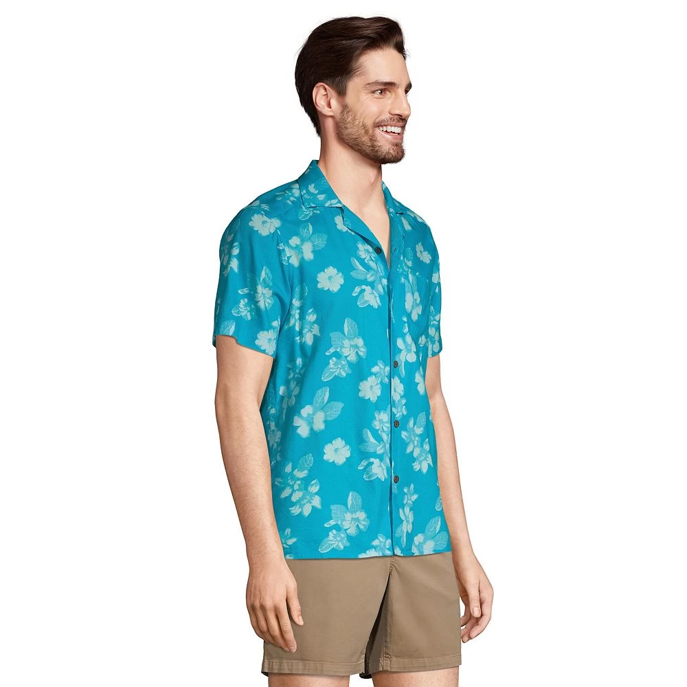 Men's Lands' End Traditional-Fit Hawaiian Button-Down Shirt 5 Men's Lands' End Traditional-Fit Hawaiian Button-Down Shirt - Image 3