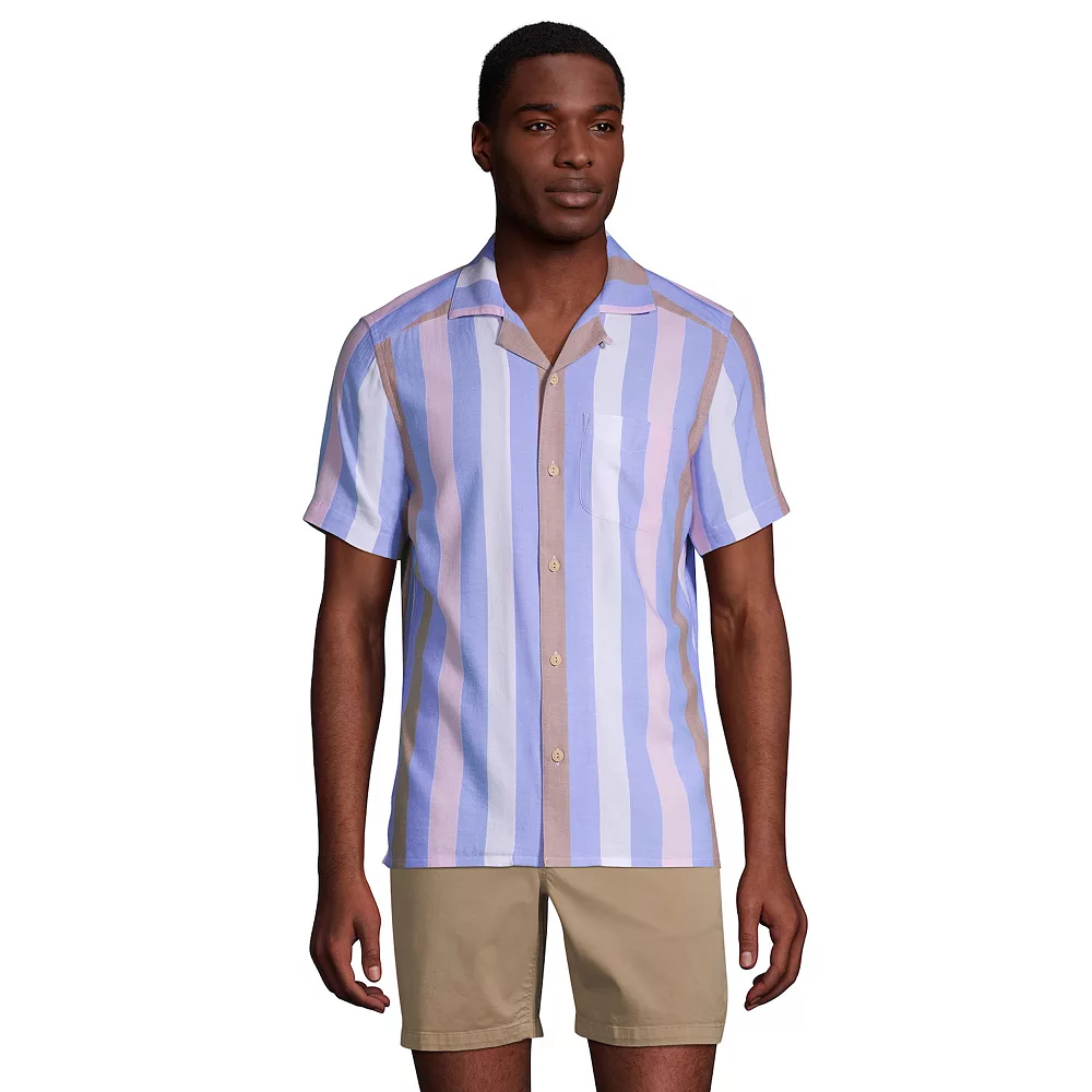 Men's Lands' End Traditional-Fit Hawaiian Button-Down Shirt 3 Men's Lands' End Traditional-Fit Hawaiian Button-Down Shirt