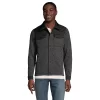 Men's Lands' End Hybrid Sweater Fleece Shirt Jacket -Stylish Men-Lands' End 4941417 Charcoal Heather